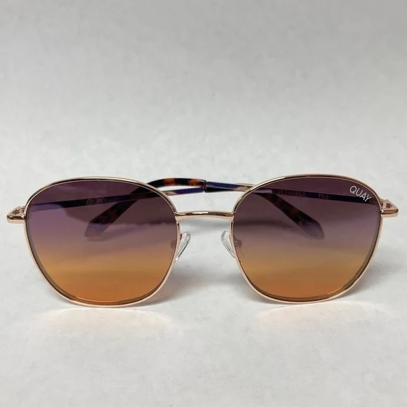 Quay Australia Jezabell Oversized Round Sunglasses Gold 